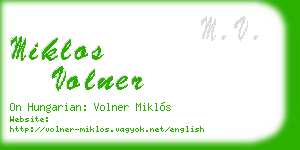 miklos volner business card